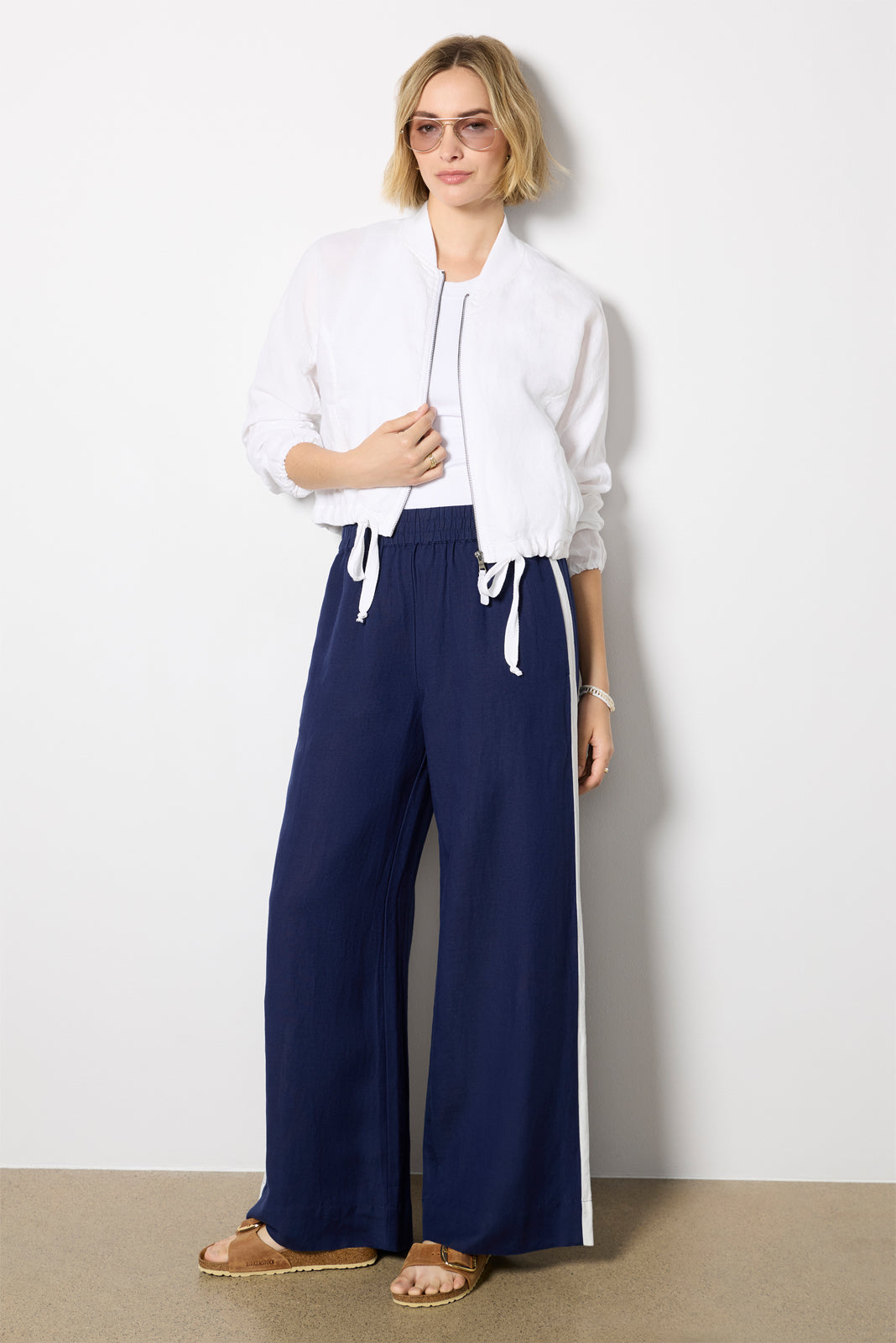 Women's Noa Relaxed Linen Bomber Jacket