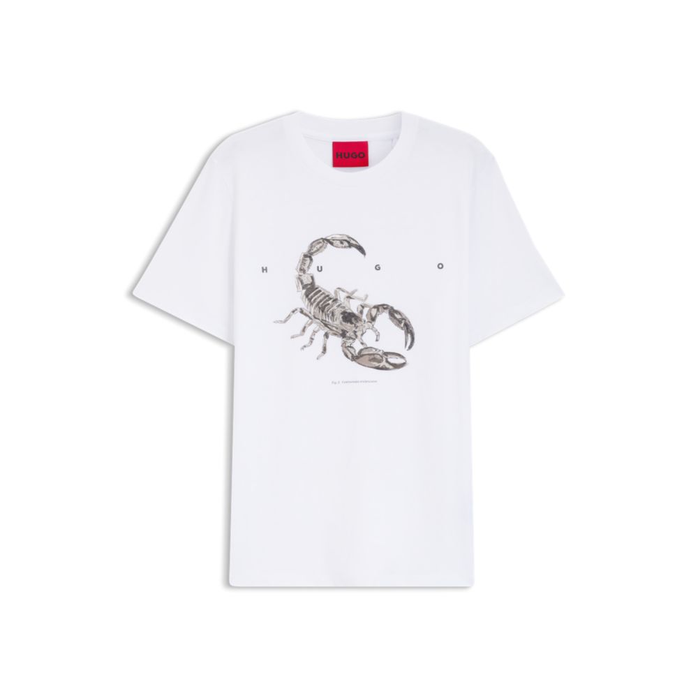 Cotton-jersey T-shirt with spaced-out logo