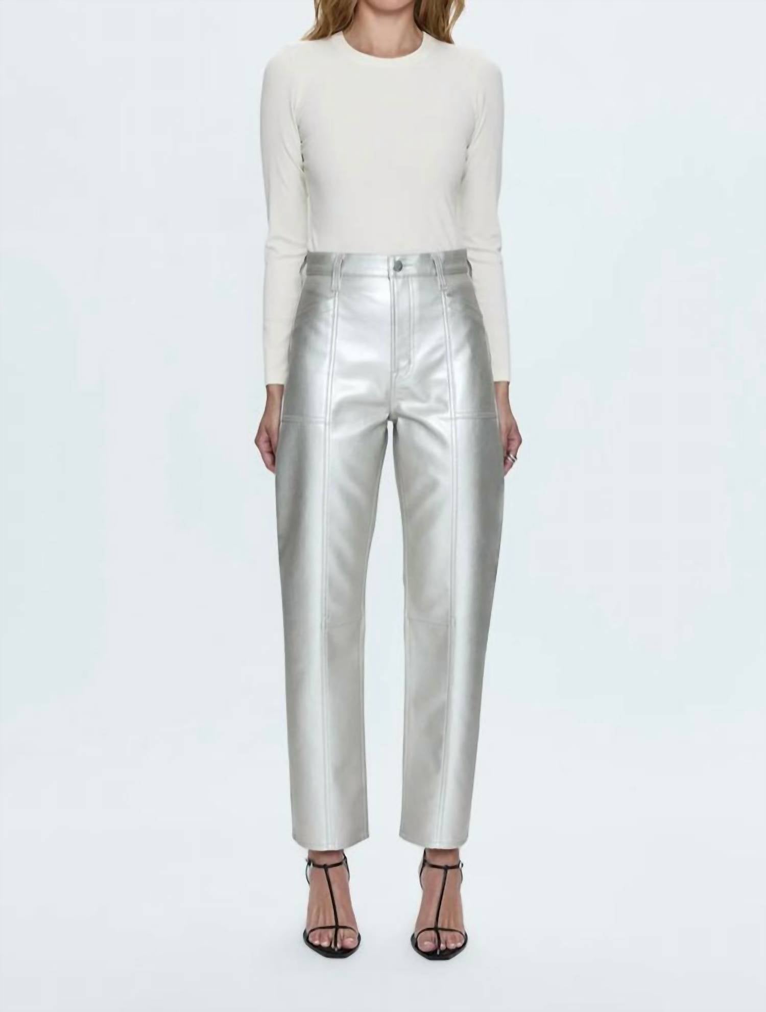 Taylor High Rise Arched Barrel Leg Pants In Party