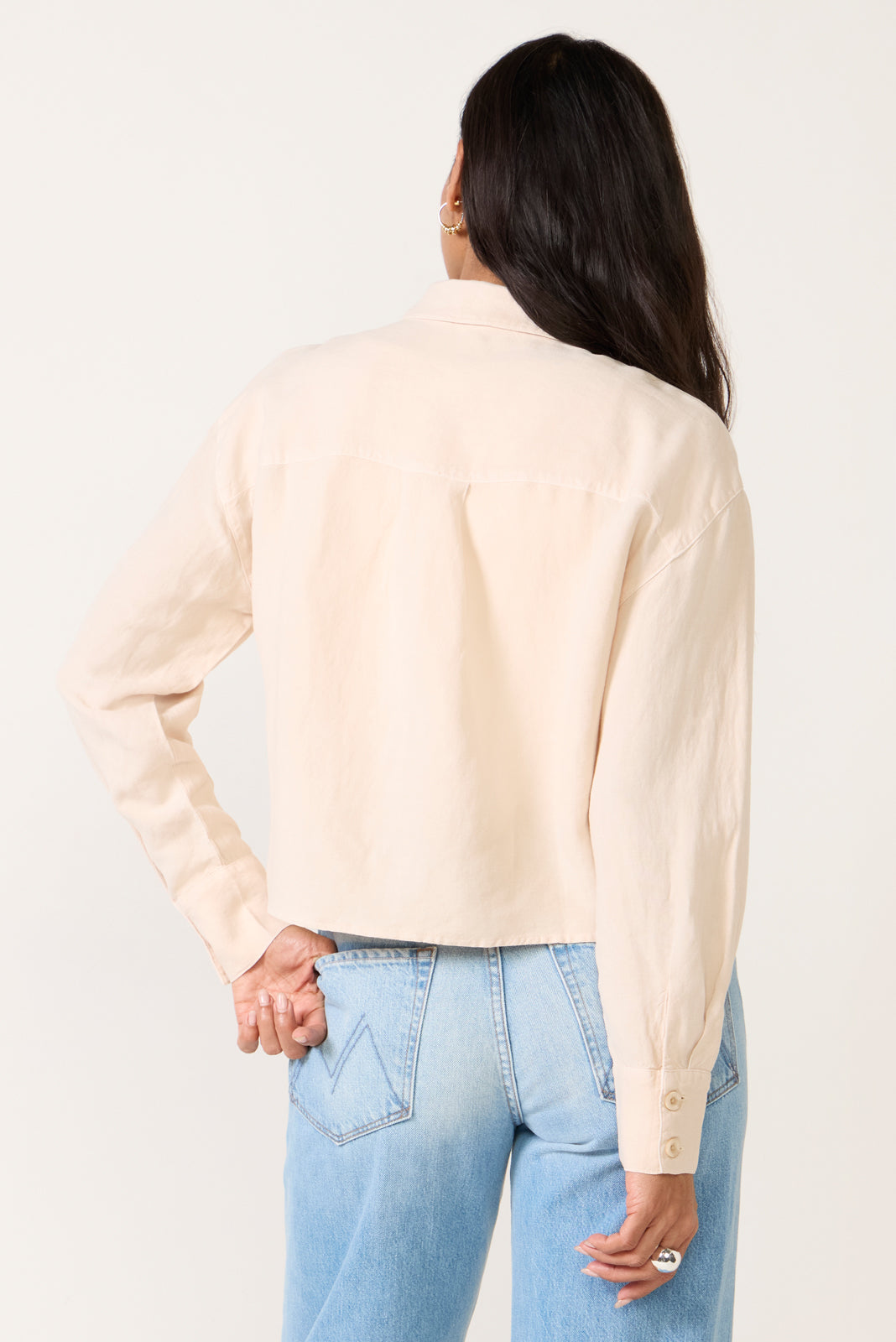 Women's Linen Zip Up Shirt