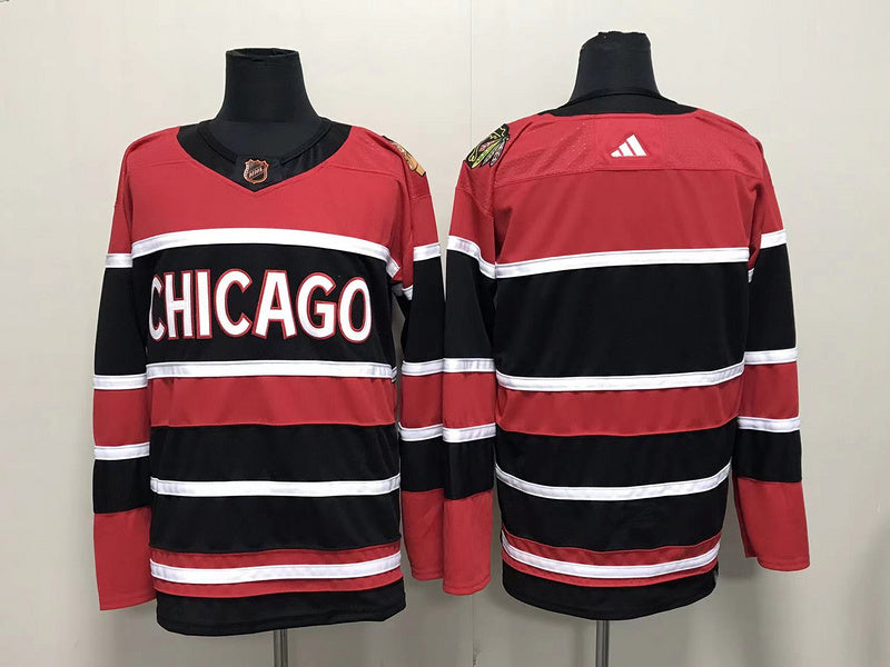 Men's Chicago Blackhawks Red Reverse Retro 2.0 Authentic Blank jersey