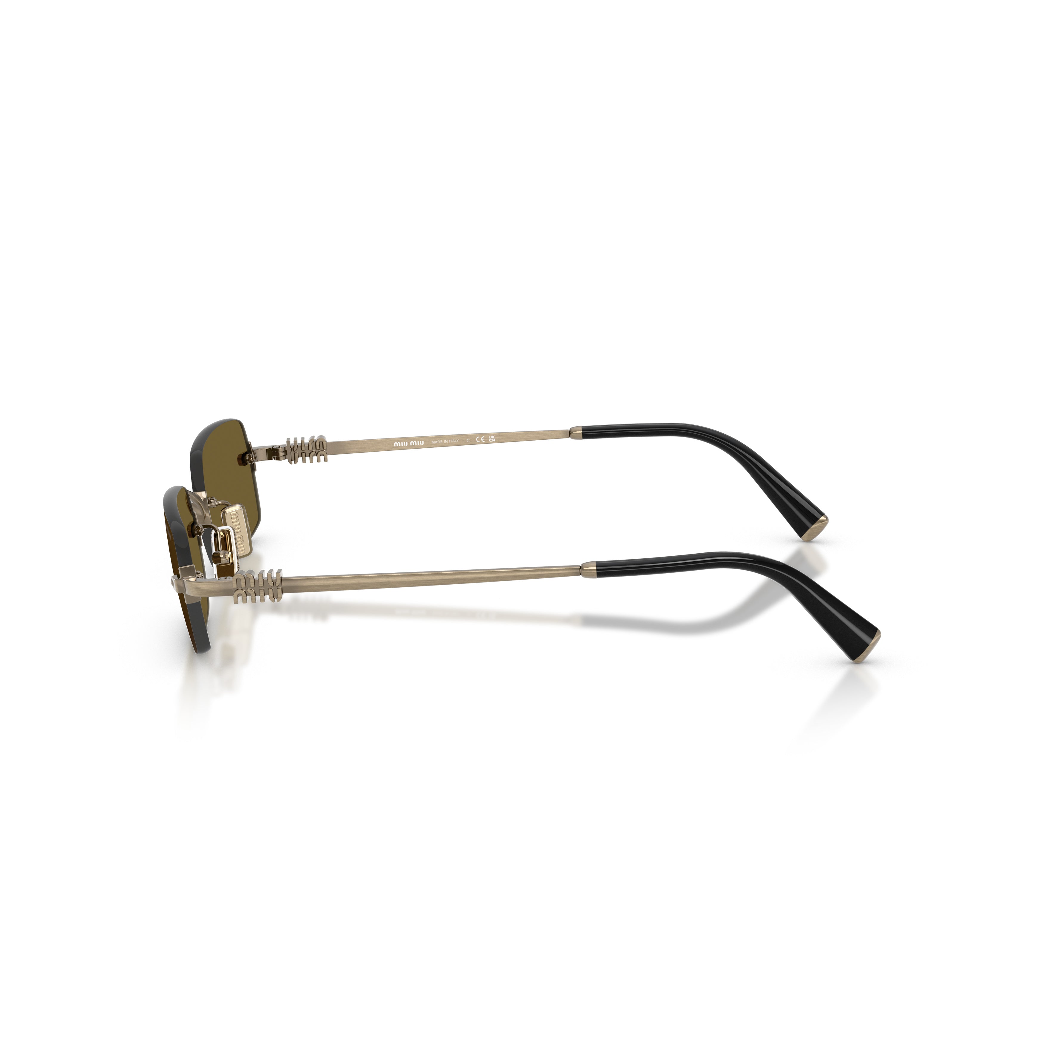 0Mu B50S Rectangular Metal Frame Sunglasses