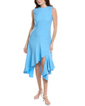 Oscar de la Renta Tiered Hem Wool-Blend Midi Dress