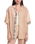 Palm Angels Print Linen-Blend Shirt