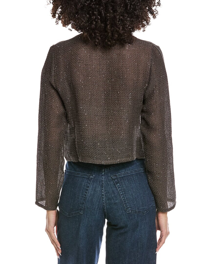 Leset Stella Crew Linen-Blend Cardigan