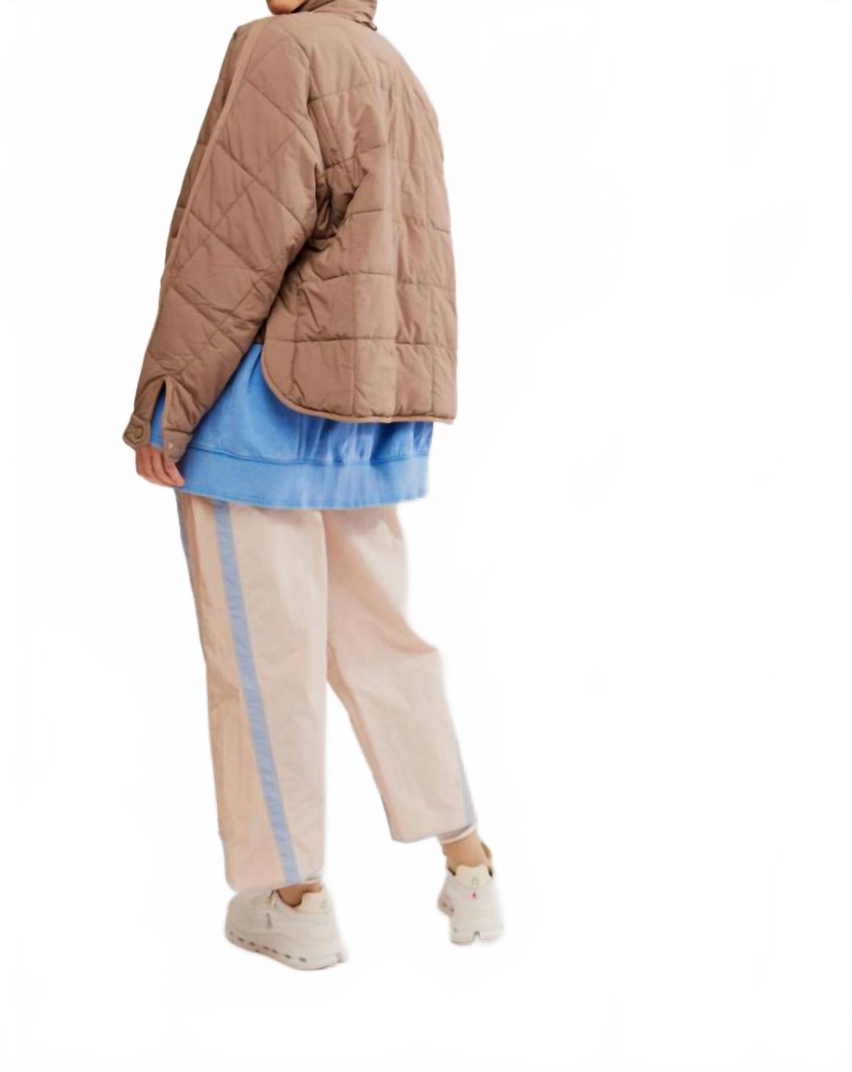 Pippa Packable Puffer Jacket In Twig