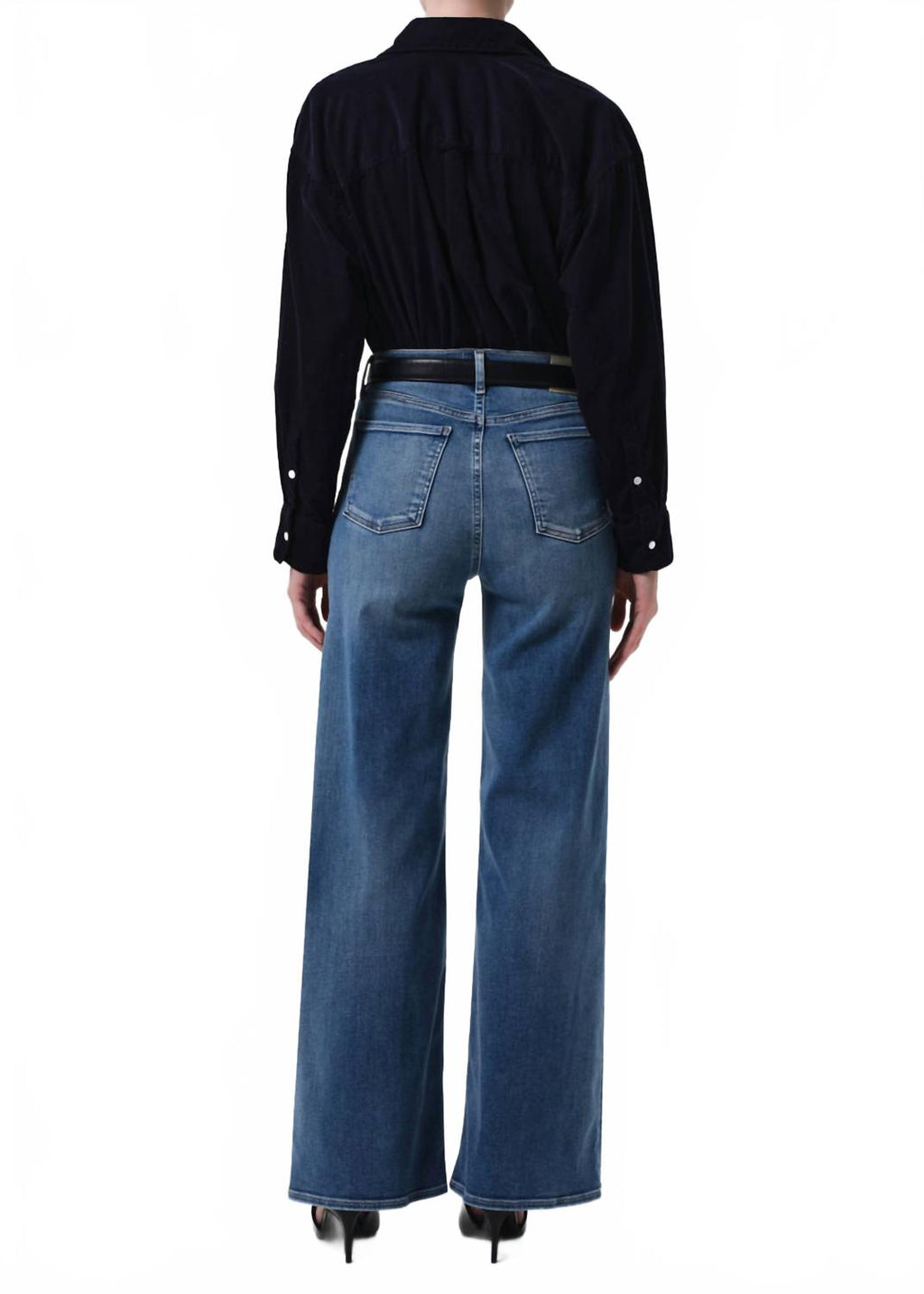 Lyra Long Wide Leg Jeans In Cooper