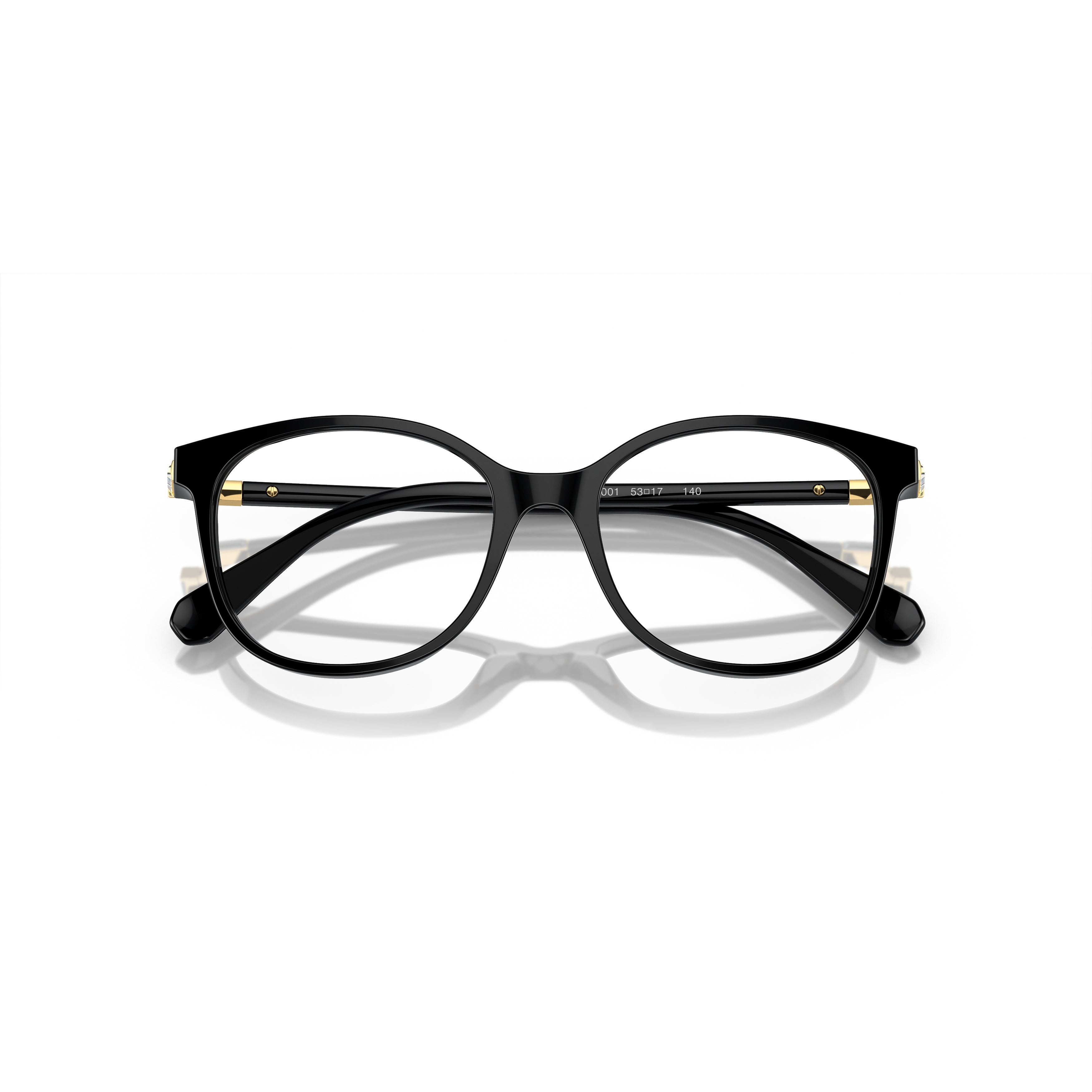 0Sk2002 Rounded Square Frame Eyeglasses with Gold Accents