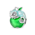 Chameleon on Green Apple Charm