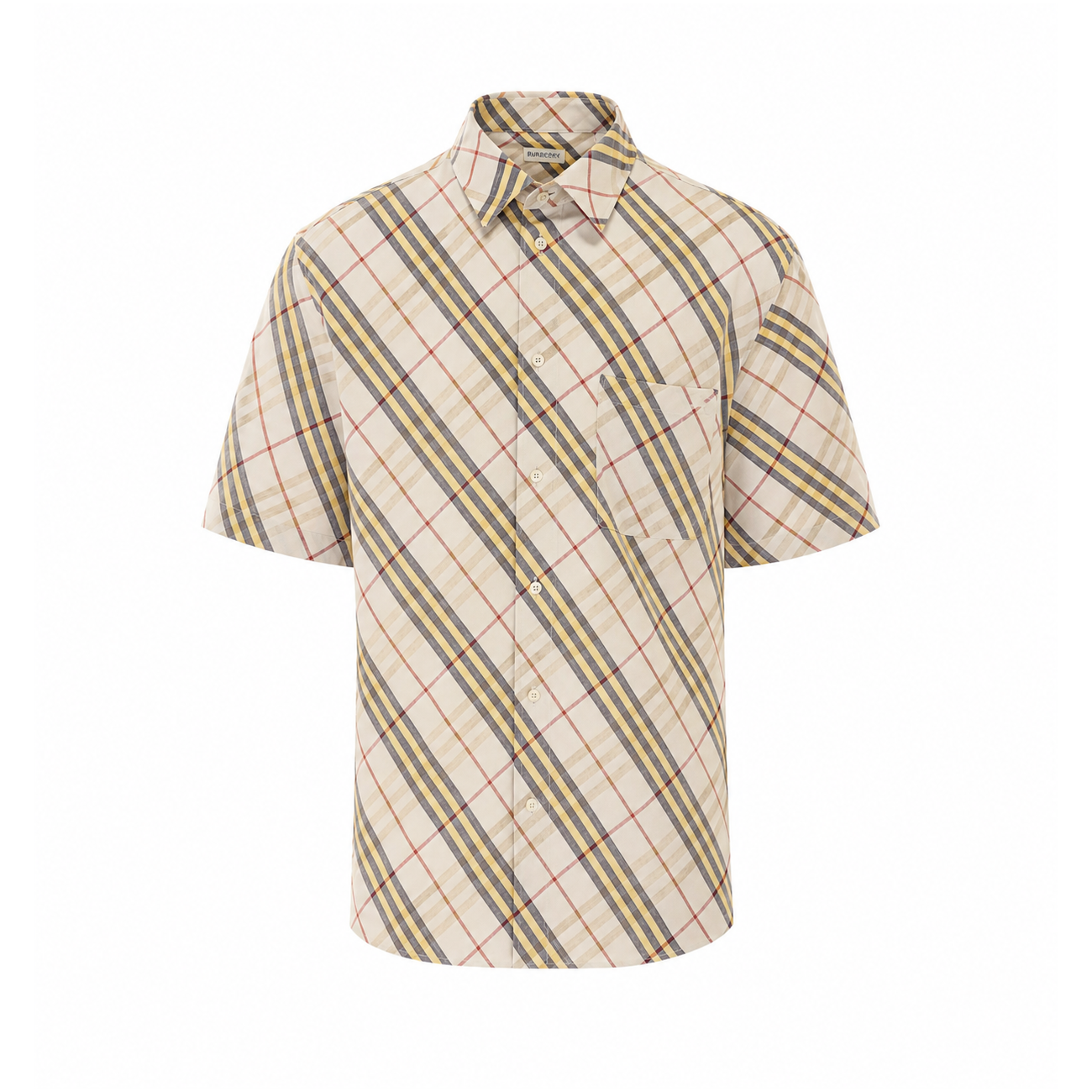 Burberry Men Check Short Sleeves Shirt