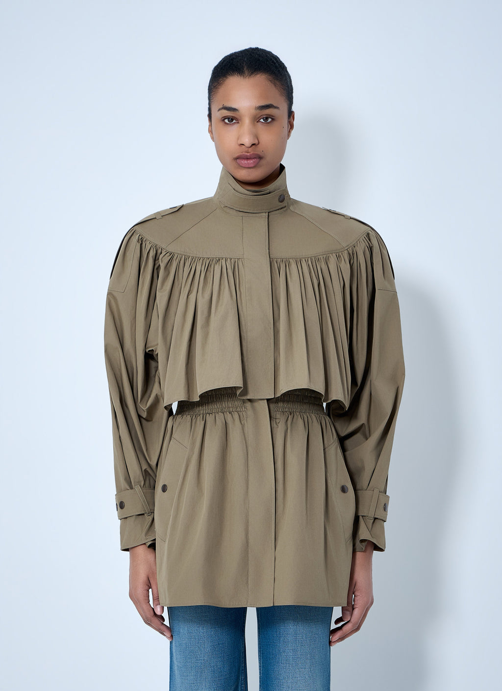 Chloé Women Gathered High-Collar Jacket