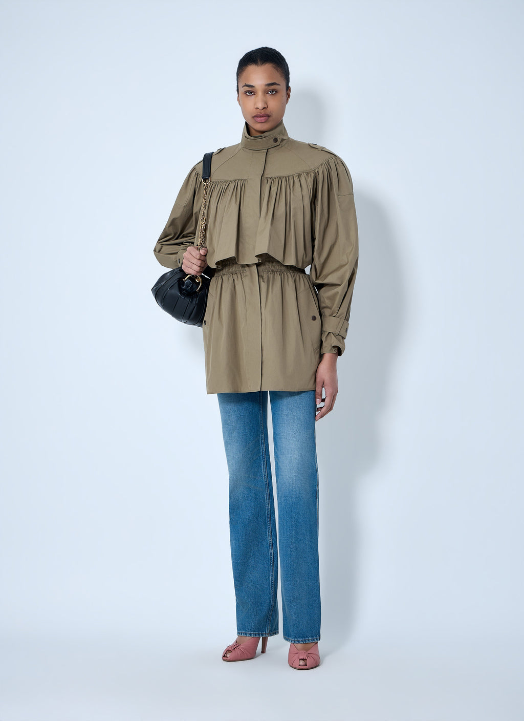 Chloé Women Gathered High-Collar Jacket