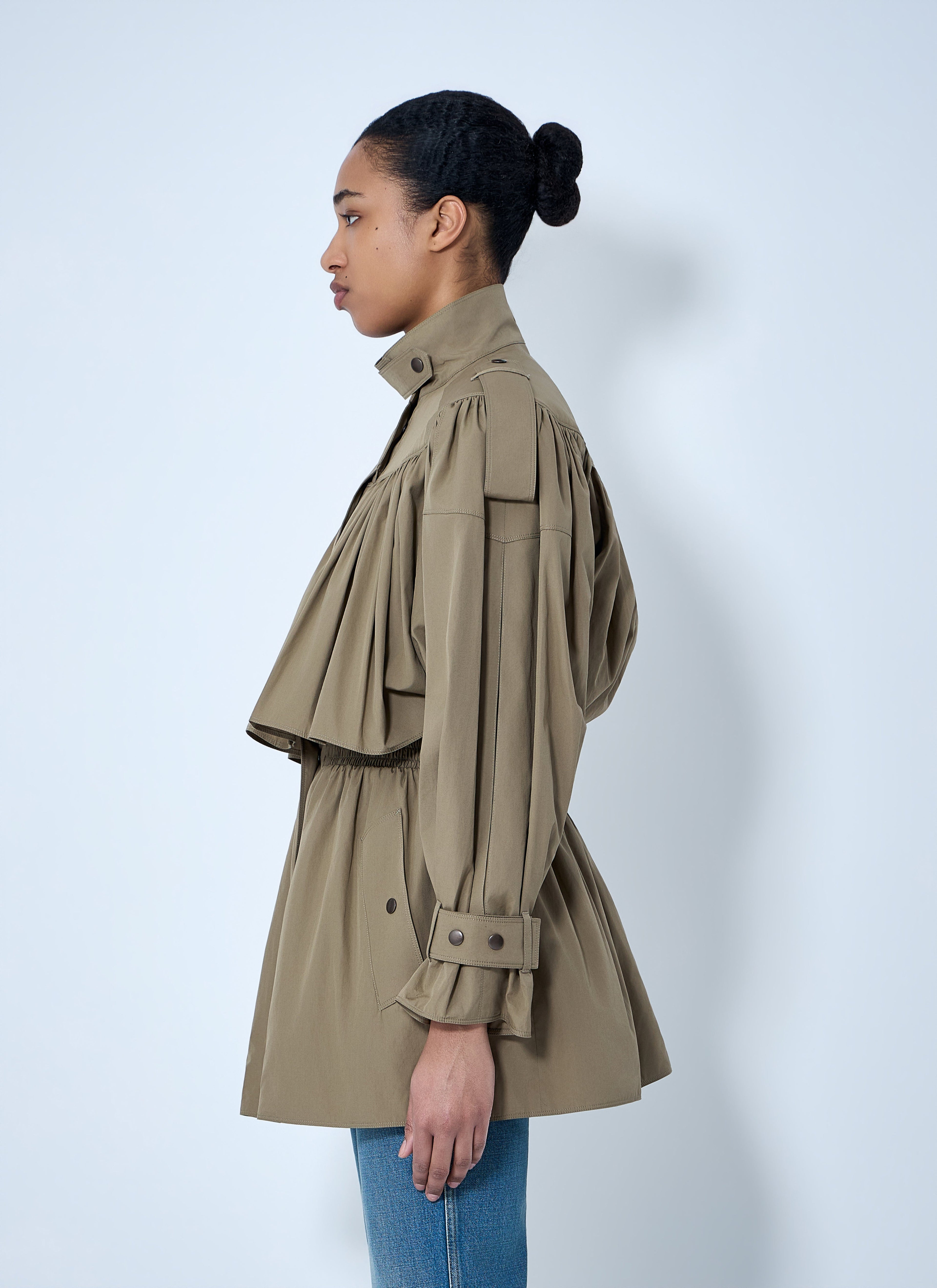 Chloé Women Gathered High-Collar Jacket