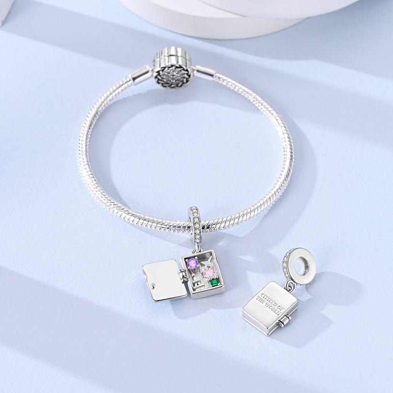 “Citizen of the World” Travel Memory Book Dangle Charm