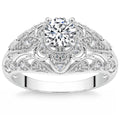 .65Ct Certified Diamond Engagement Ring 14k White Gold Size: 9