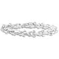 Men's Polished Steel Clasp 9.5mm Flexible Link  8.5 " Bracelet