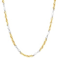 Men's Designer Figaro 14k Gold (28gram) or Platinum (52gram) 4mm Link Chain Necklace 24"