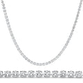 Platinum 15 3/4Ct Diamond Tennis Necklace Lab Grown 17" Size: Medium