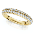 1/4Ct Micro Pave Diamond Wedding Ring 1/2 Eternity Band 14k Gold Lab Grown