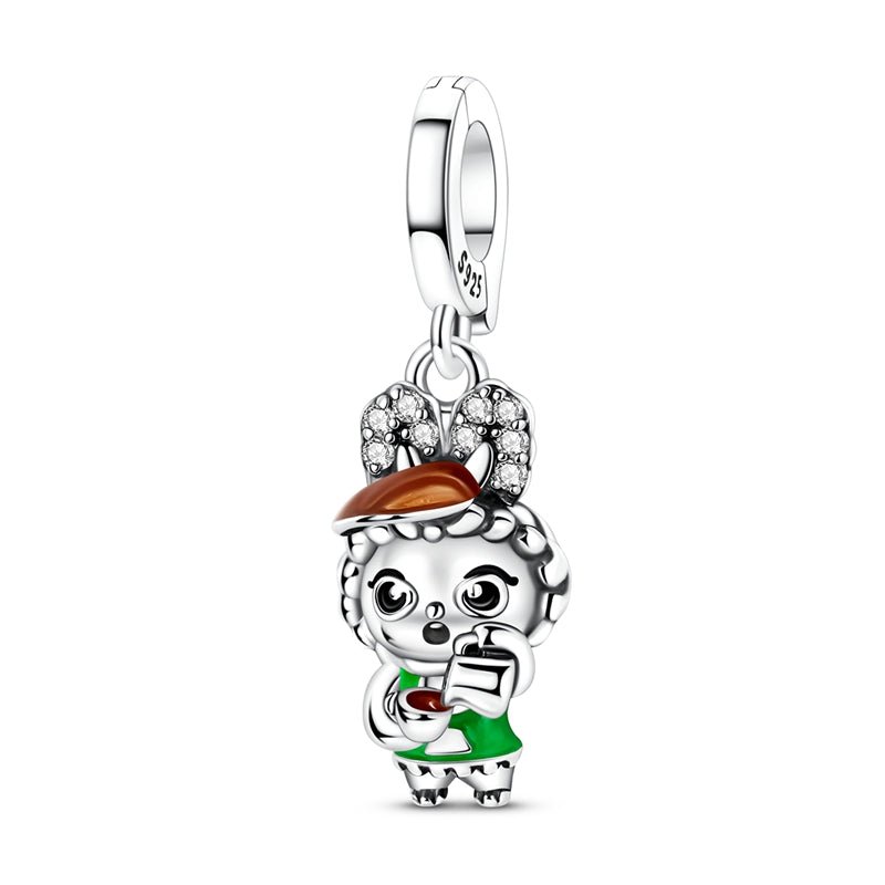 Coffee Time Girl Dangle Charm