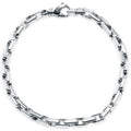 Men's Steel Single Tone Clasp 7.5mm Tight Link  8.5 " Bracelet