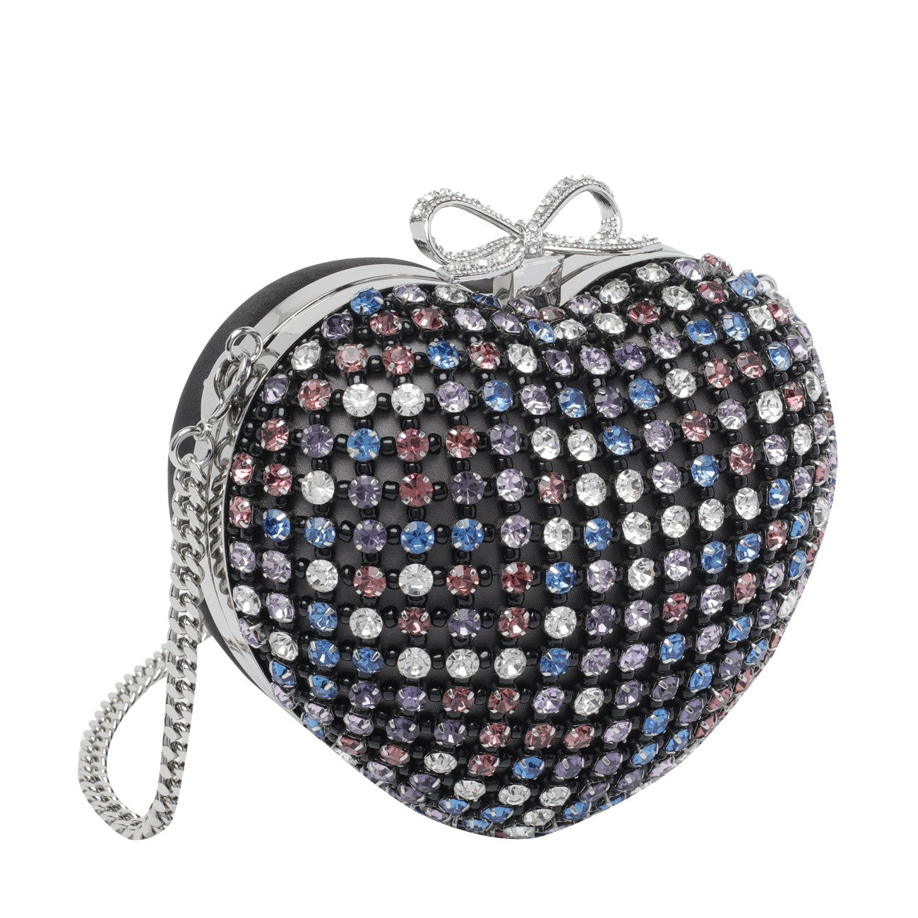 Self Portrait Women Crystal Heart Clutch