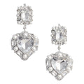 Self Portrait Women Crystal Pearl Heart Earrings