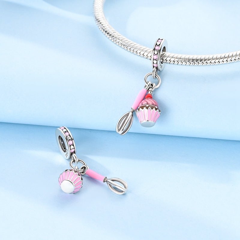 Cupcake & Whisk Baking Dangle Charm