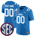 Custom Ole Miss Rebels Jersey - Powder Blue