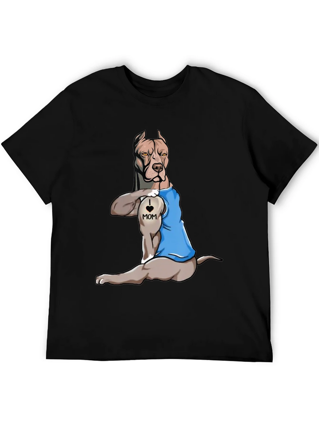 I Love Mom Pitbull T-Shirt