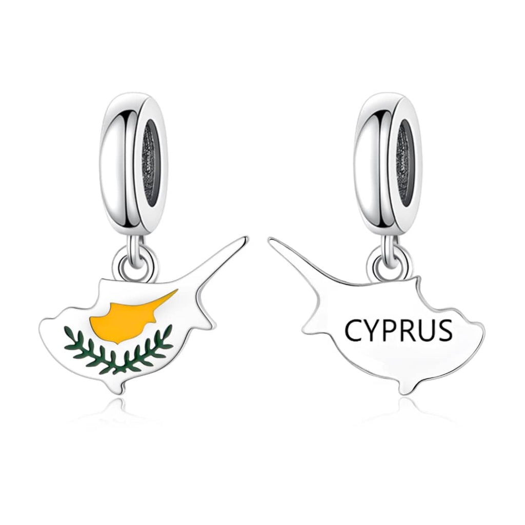 Cyprus Island Flag Dangle Charm