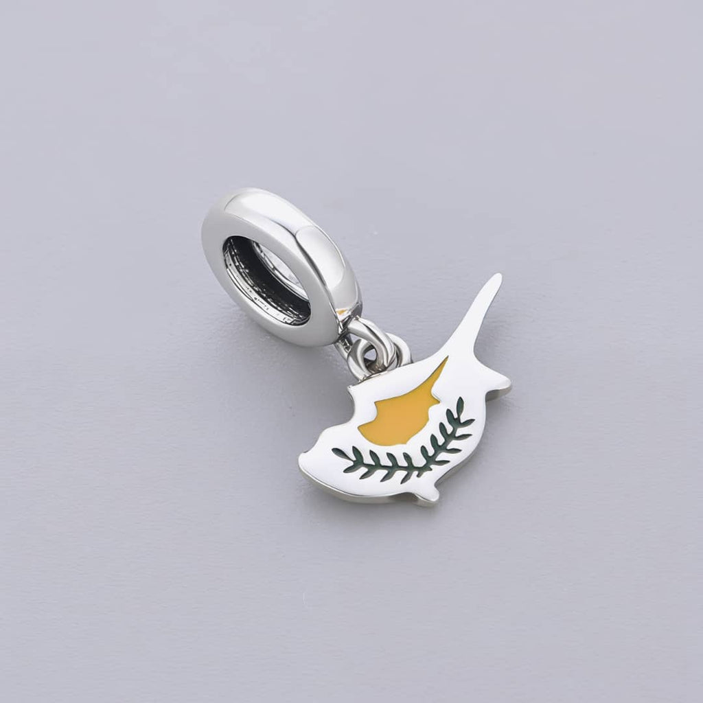Cyprus Island Flag Dangle Charm