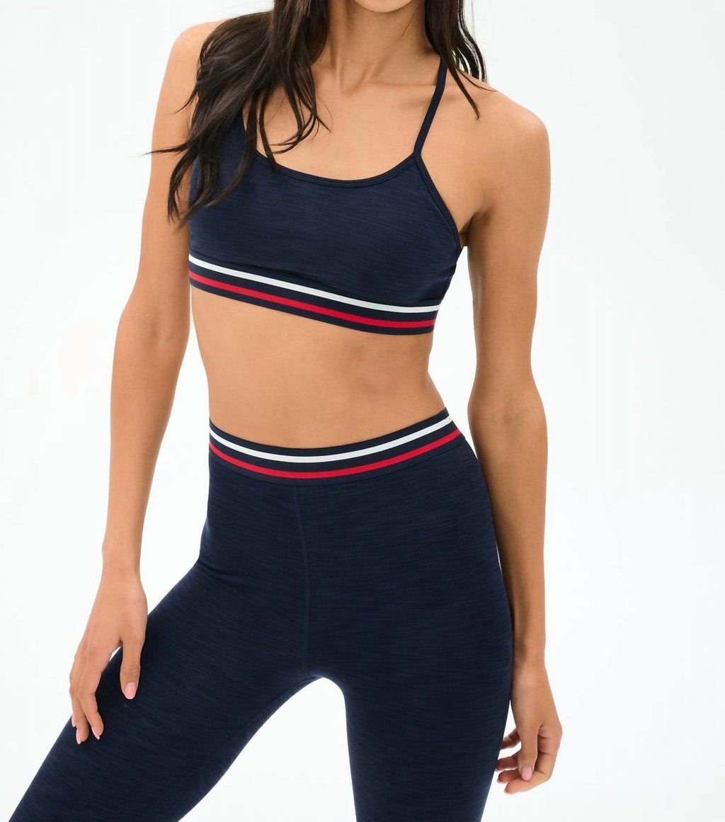 Cali Active Rib Bra In Heather Indigo