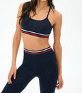 Cali Active Rib Bra In Heather Indigo