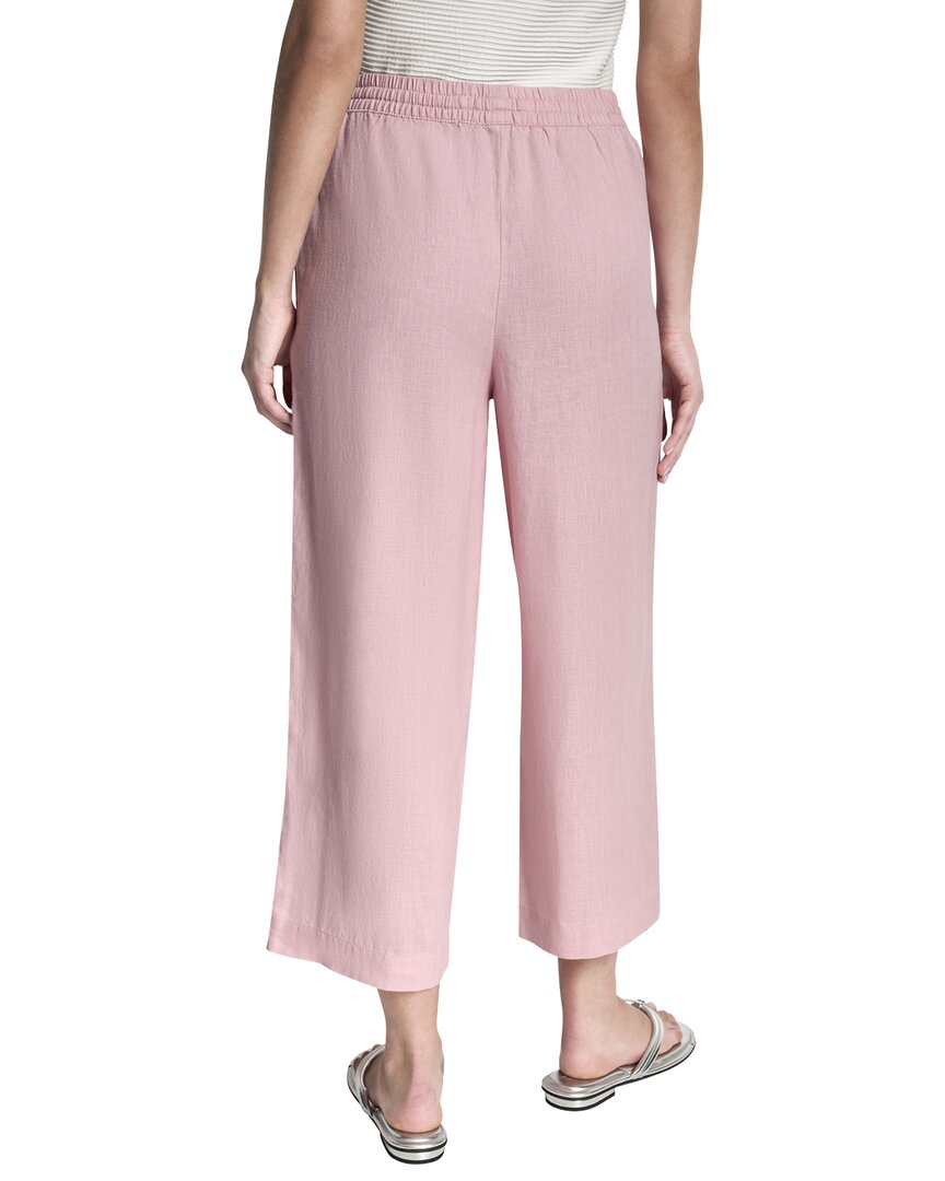 DKNY Pull On Straight Leg Linen Pant