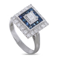 LB Exclusive Platinum 0.40ct Diamond and Sapphire Ring MF15-041426