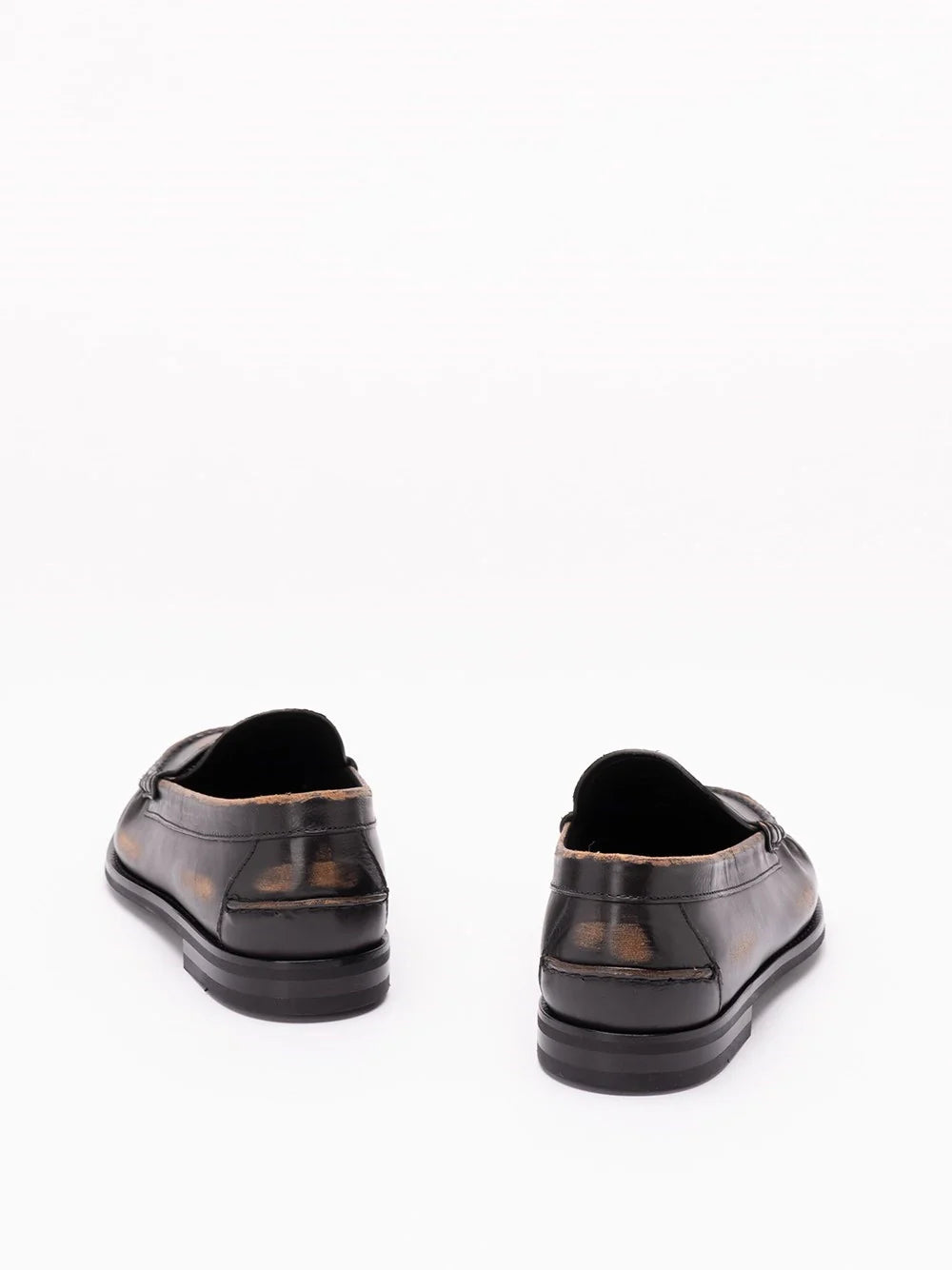 Prada Men Antiqued Leather Loafers