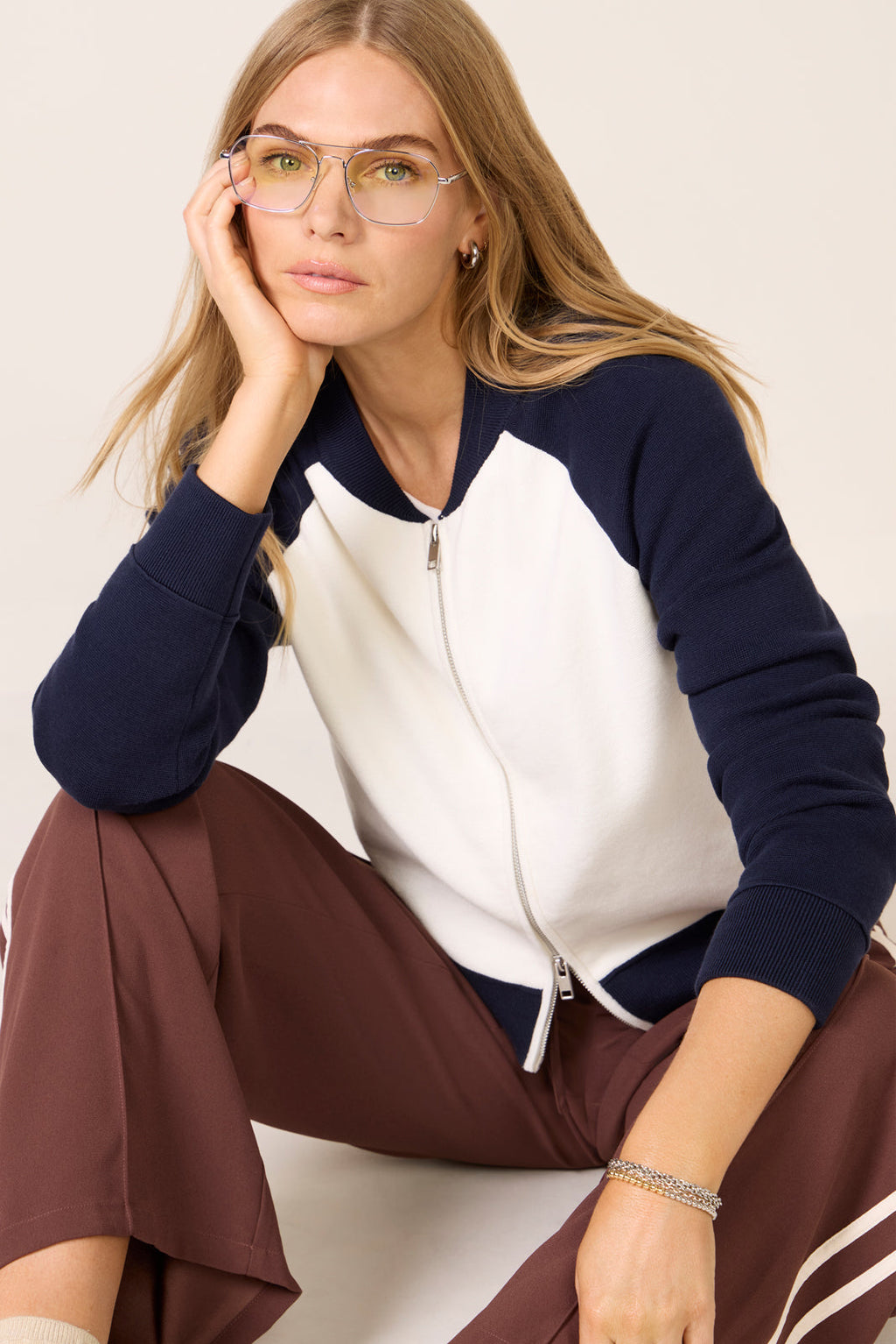 Women's Melissa Colorblock Sweater Bomber