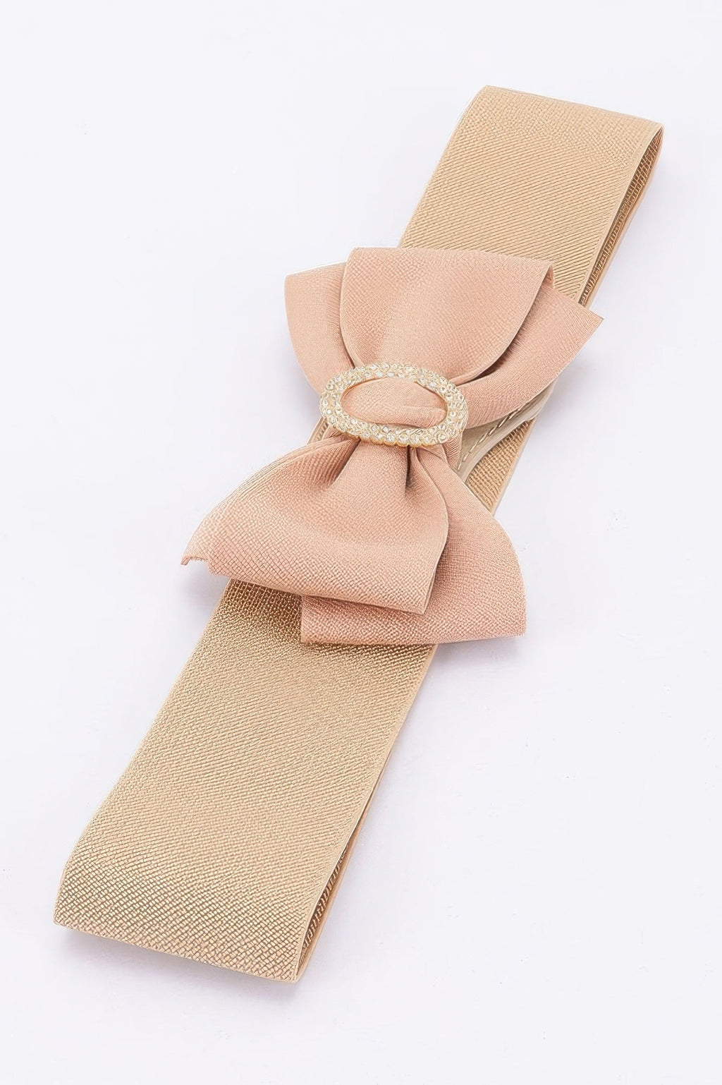 Rhinestone Bow Buckle Stretch Belt