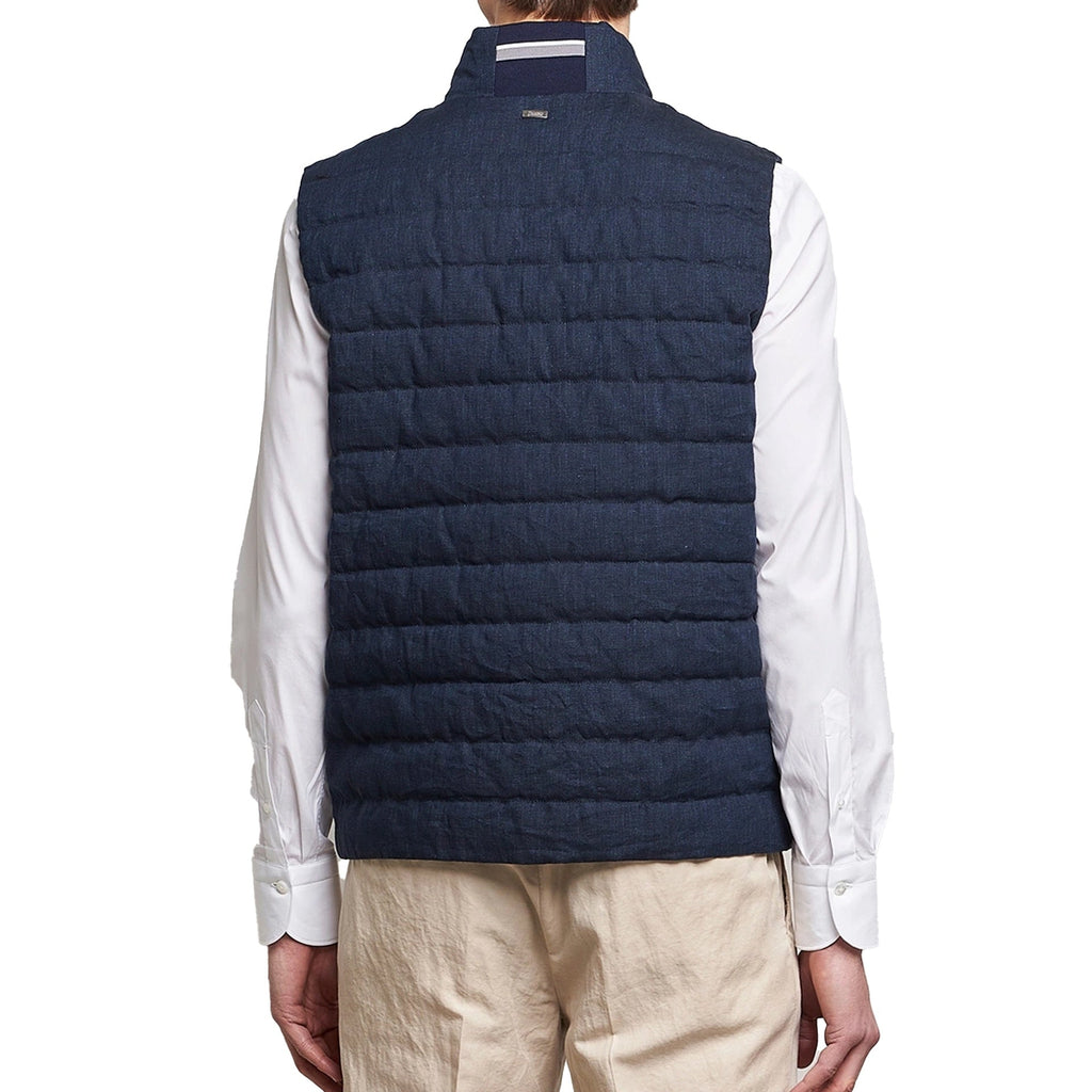 Herno Linen Down Gilet Men