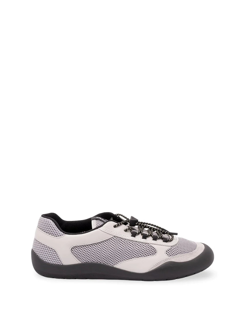 Prada Men Speedrock Leather And Mesh Sneakers