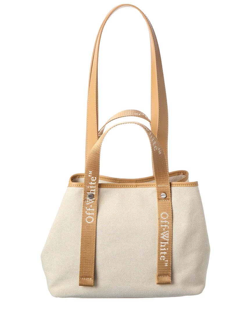 Off-White East West Small Canvas & Leather Tote