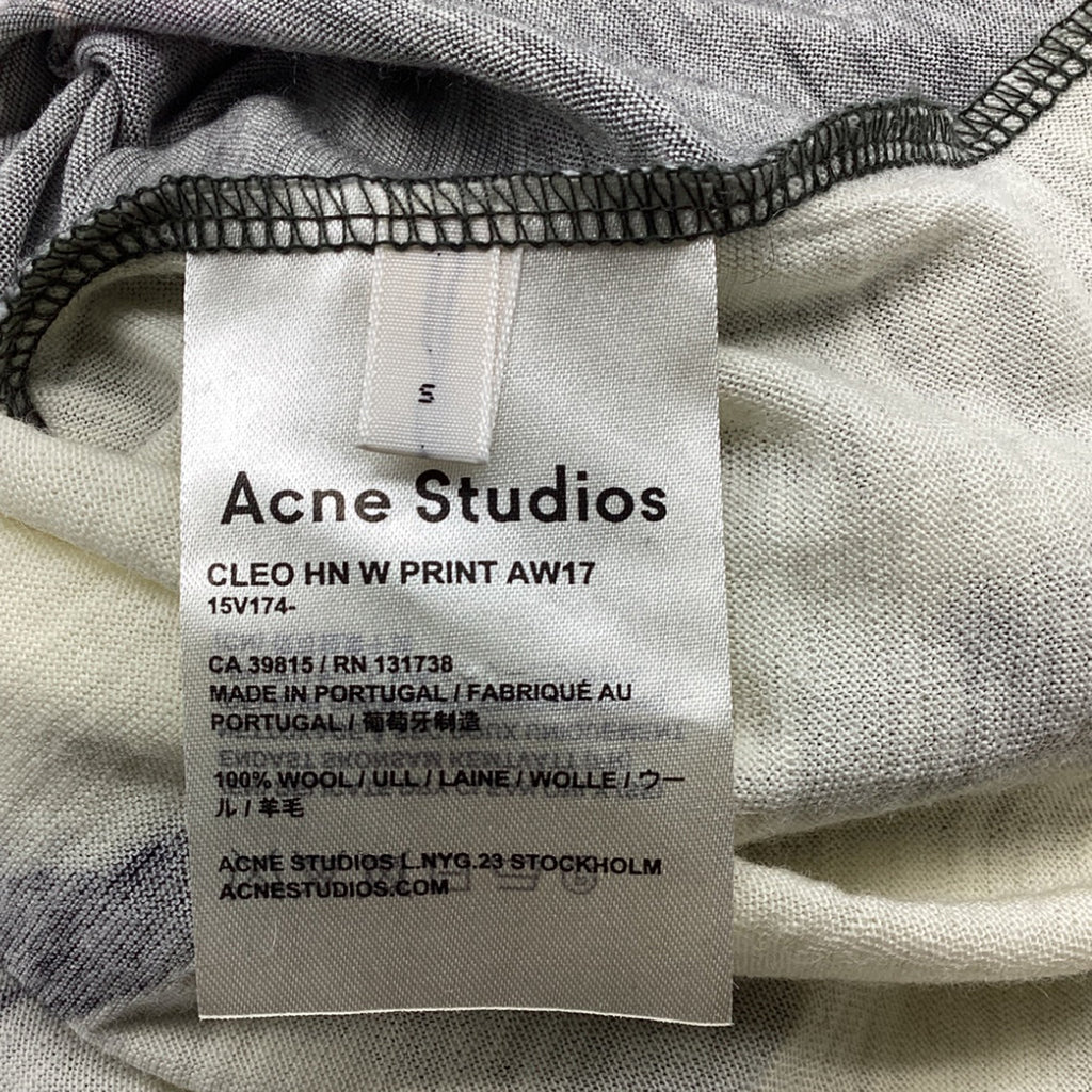 Acne Studios Cleo Turtleneck Top in Floral Print Wool