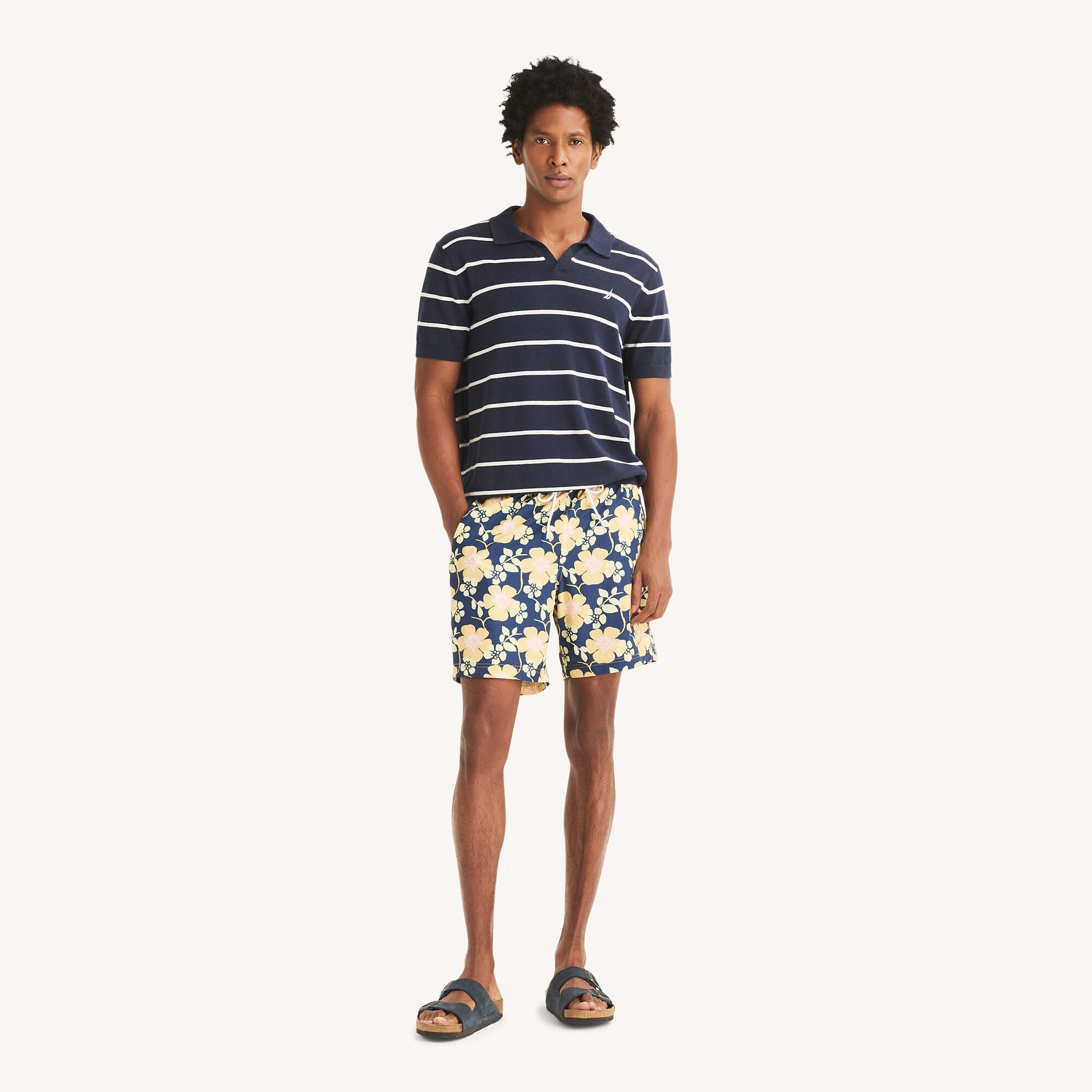 Nautica Mens 7" Printed Quick-Dry Swim