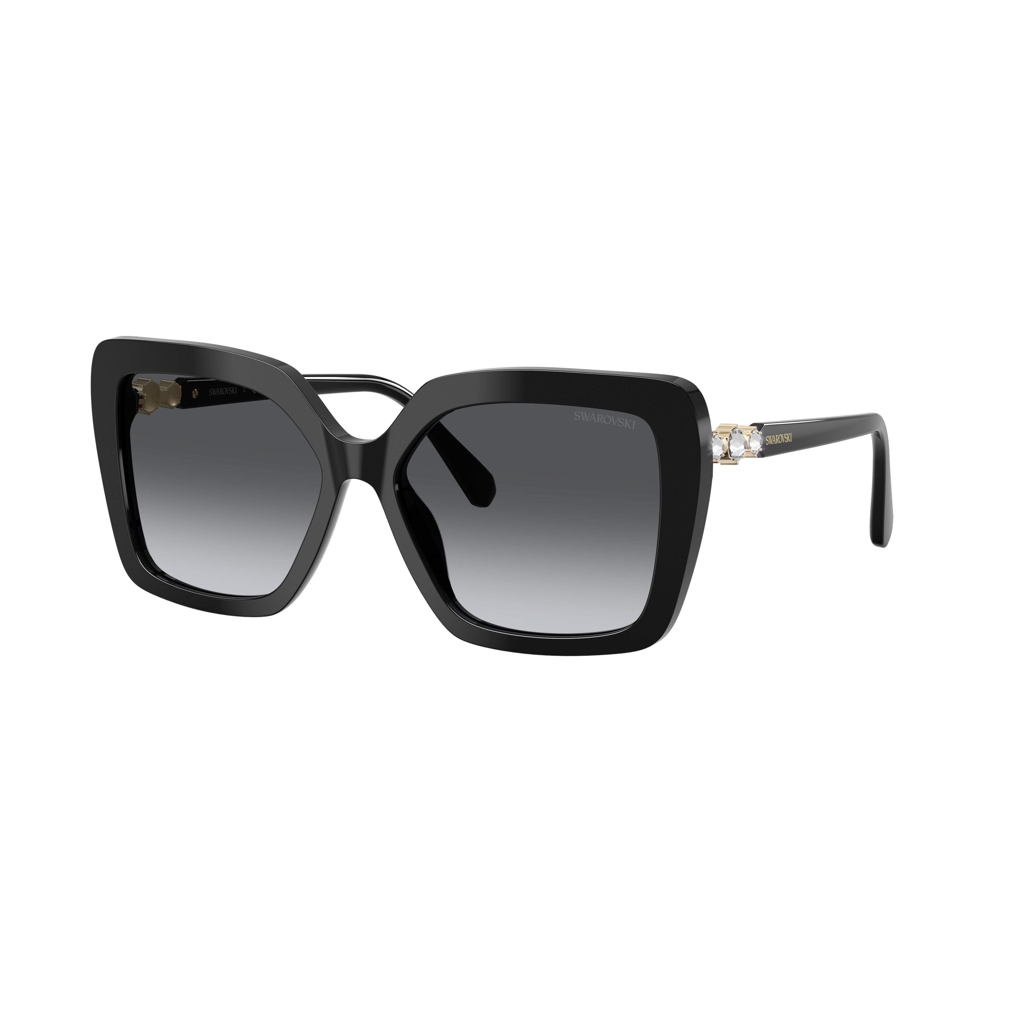 0Sk6049 Oversized Square Sunglasses with Gold Accents