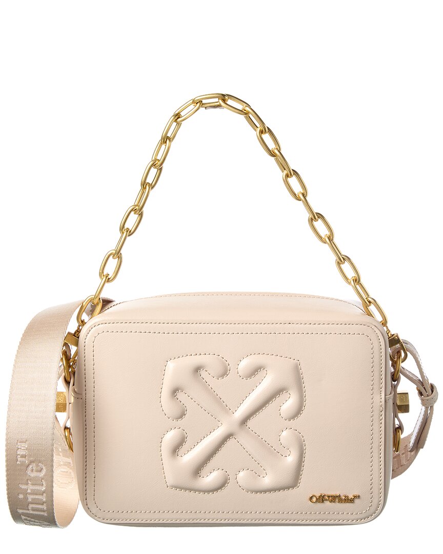 Off-White Medium Leather Camera Bag