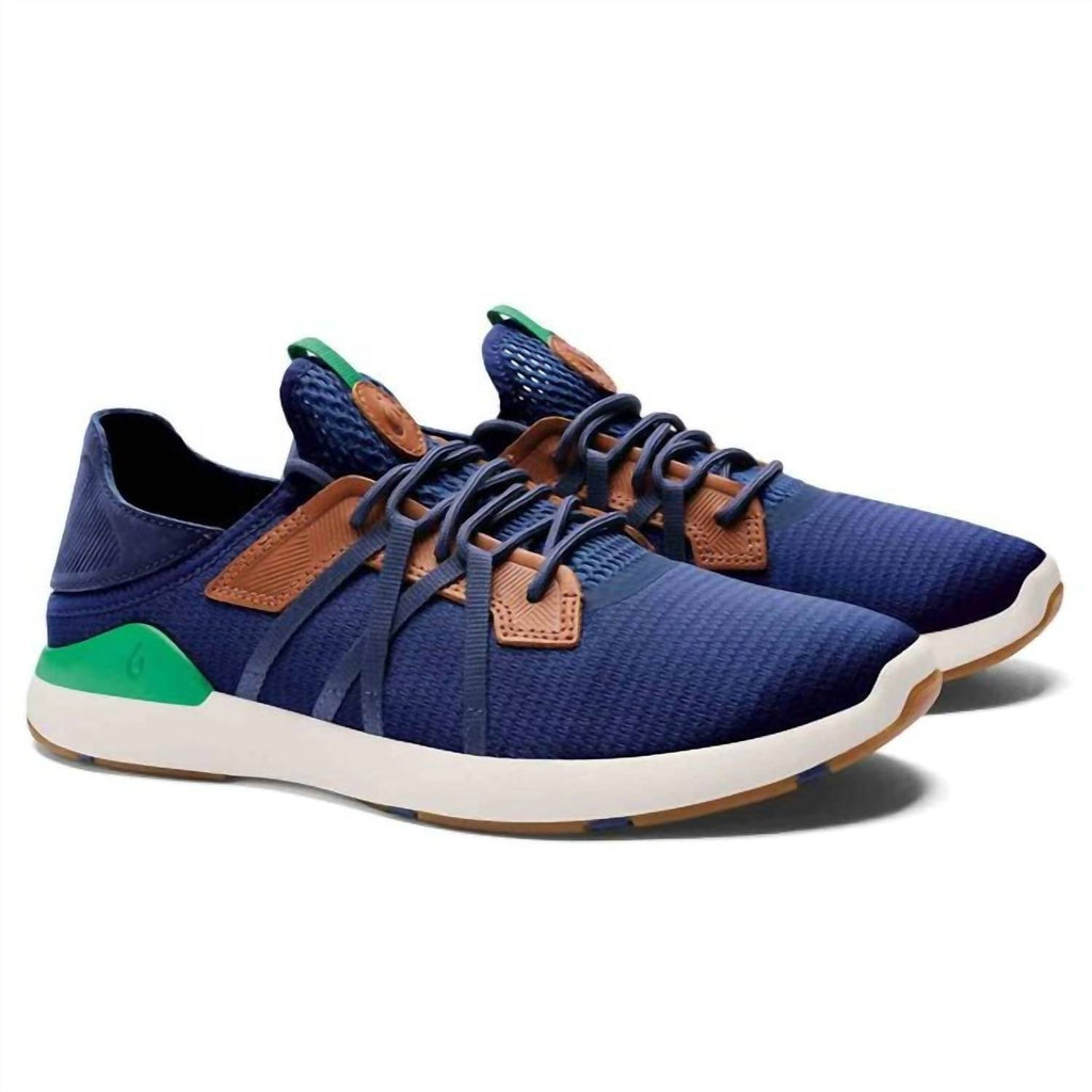 Men's Mio Lī Athletic Sneakers In Navy Bamboo