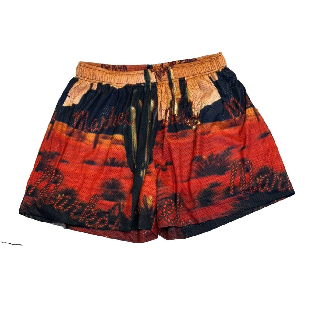 Men's Desert League Mesh Shorts In Orange