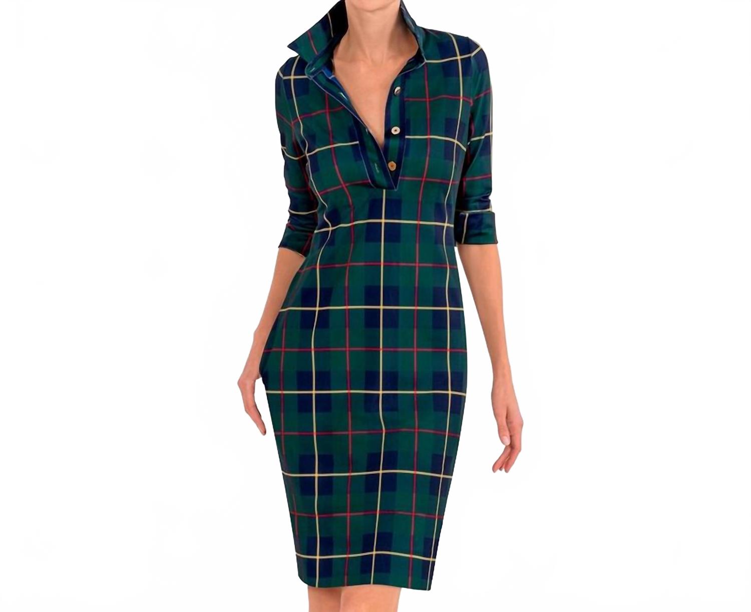 Plaidly Cooper Everywhere Dress In Green Multi