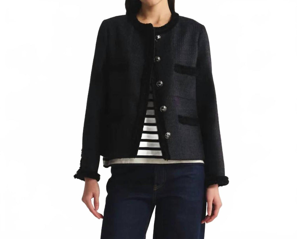 Adelaide Patch Pocket Jacket In Blue Navy